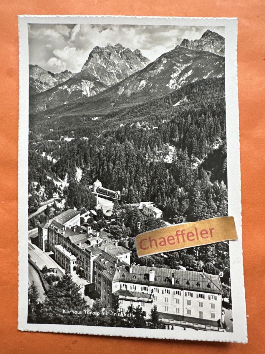 Cartoline postali:  Kurhaus Tschap mit Trinkhalle – Usato da Zürich venduto da Chaeffeler