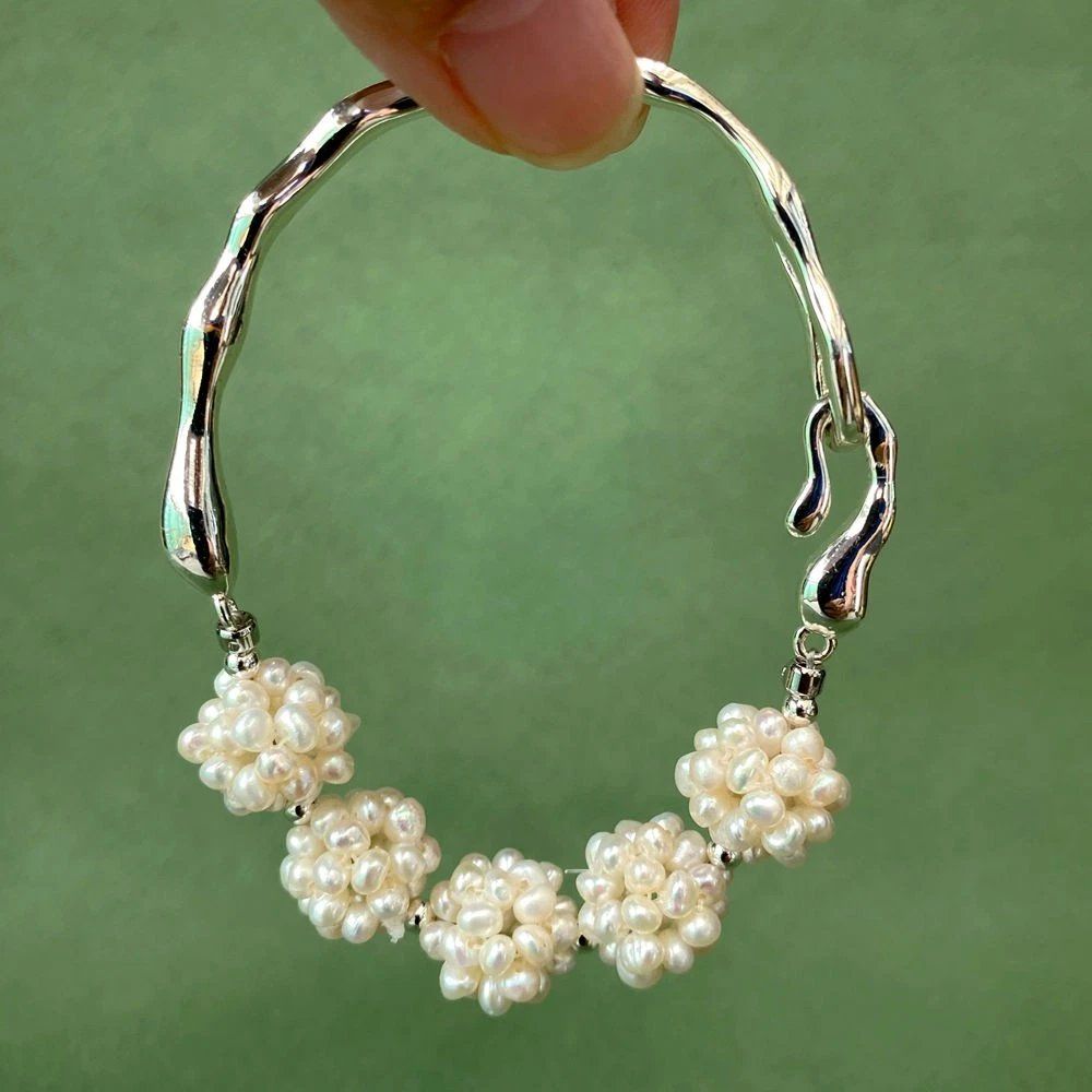 Bracciali & Braccialetti: Lua Blumen weiss Perlen Armband Echt Bracelet rigide Perle – Nuovo (secondo la descrizione) da Prilly venduto da ilyria73 4