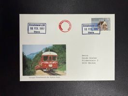Bahnpostbeleg Luzern-Stans-Engelberg-Bahn 1997
