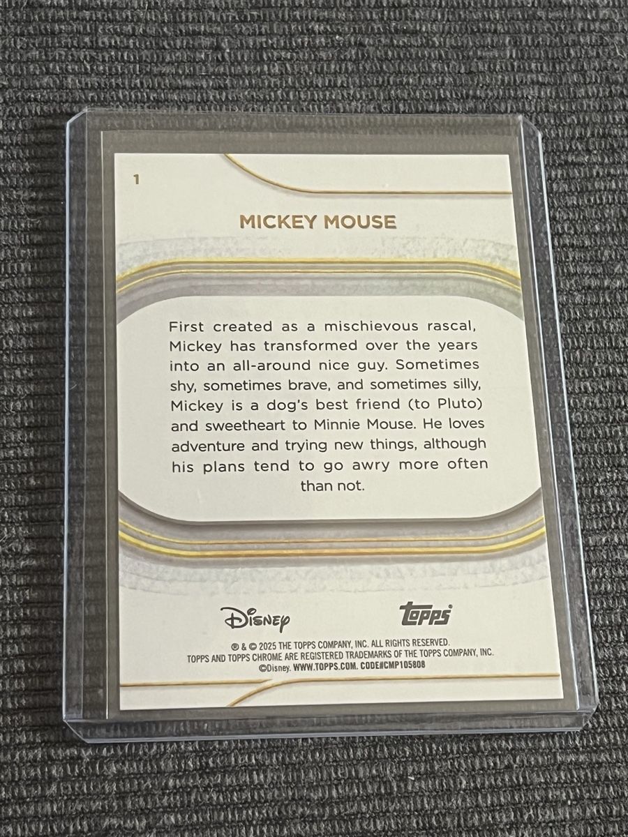 Topps Carte collezionabili: Topps Chrom Disney Mickey Mouse /25 Orange – Nuovo e nell'imballaggio originale da Affoltern am Albis venduto da berlin69 2
