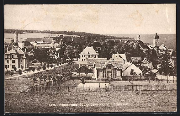 Ansichtskarten: AK Porrentruy, Vue Generale, 1916 – Gebraucht aus Berlin von bartko-reher