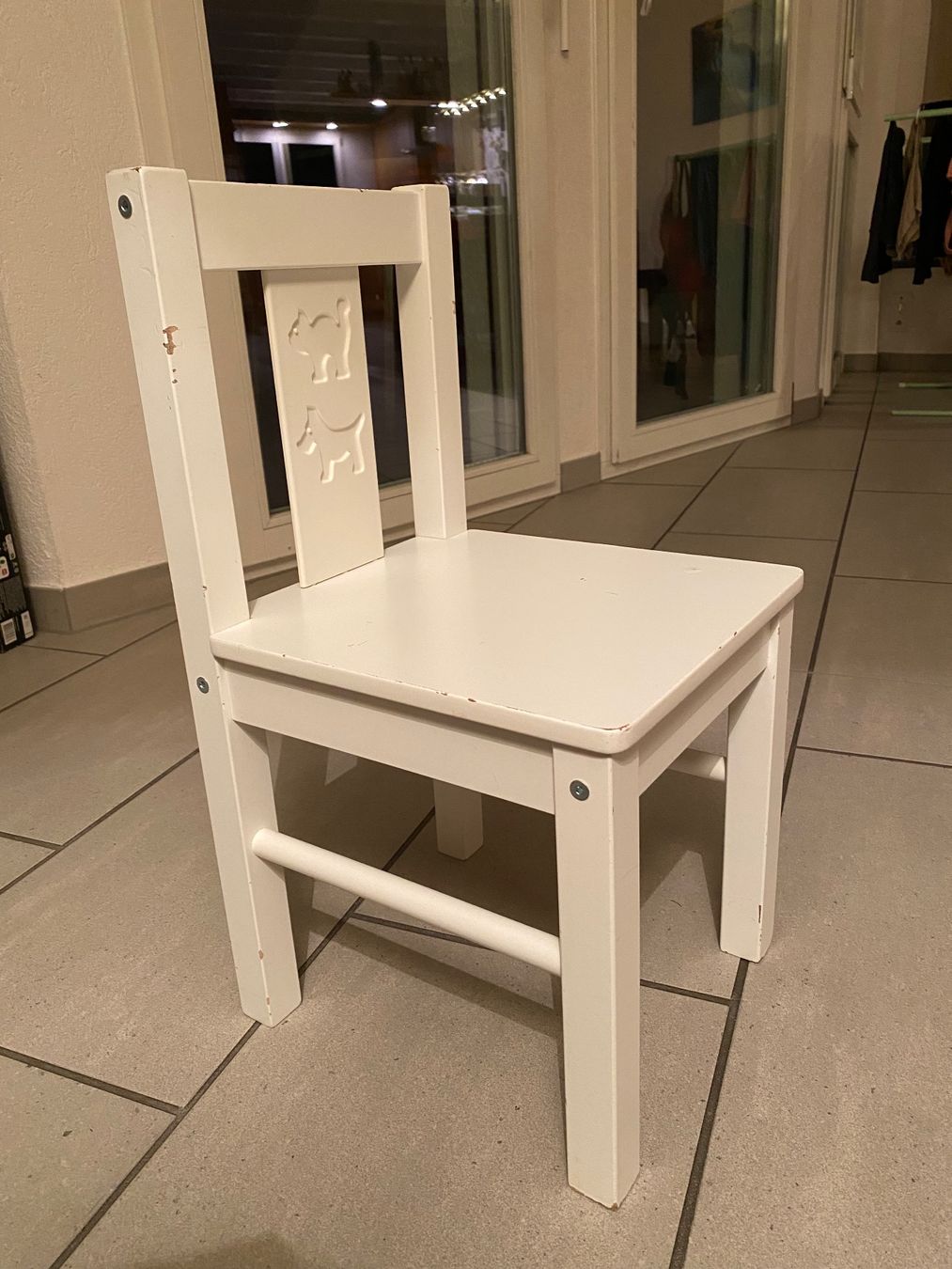 Ikea Sedie: IKEA Kinderstuhl Kritter, weiss – Usato da Nussbaumen AG venduto da Koffein 2