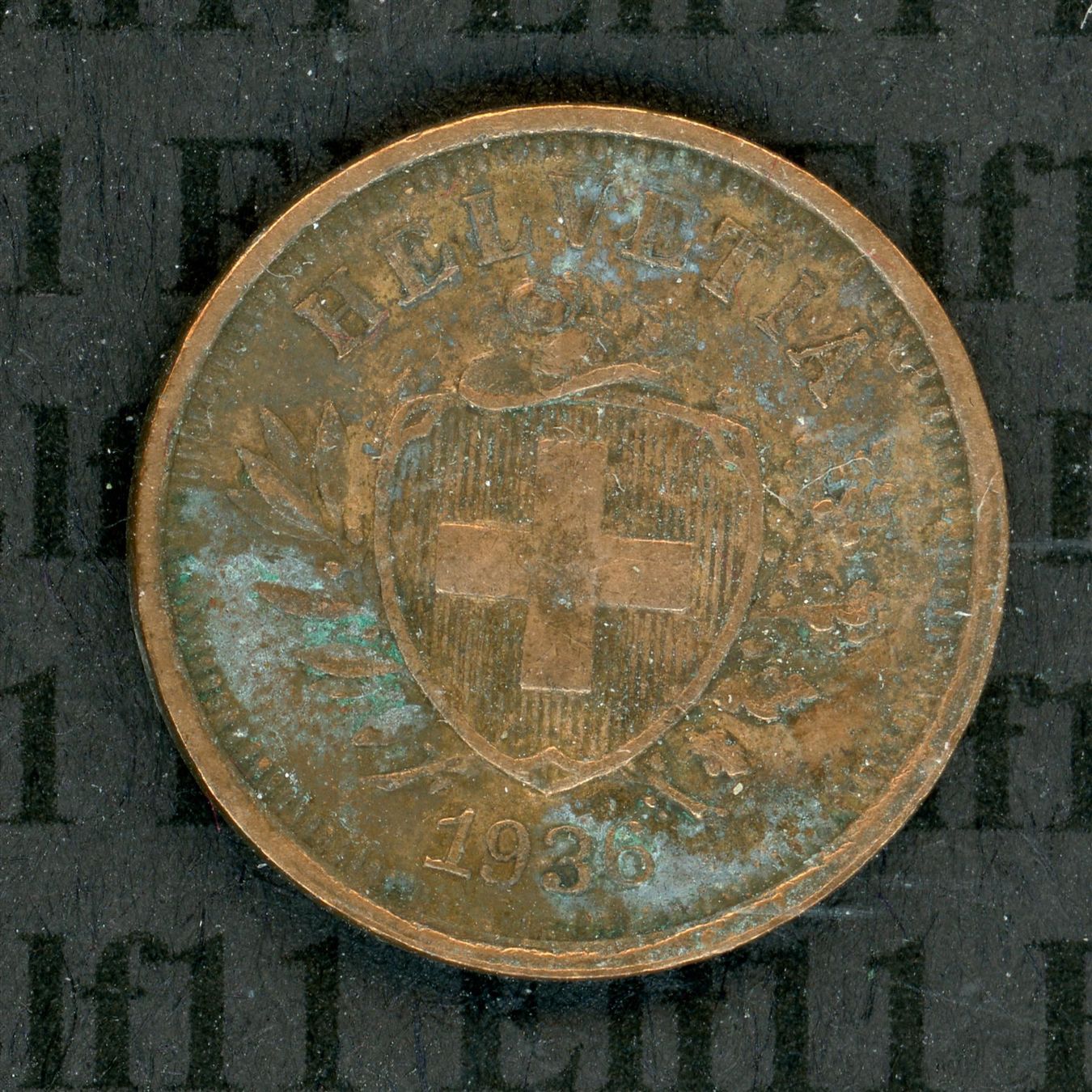 Tutti le monete: CHF___0.01 1936 ss-vz 1 Rappen – Usato da Widnau venduto da Elf11