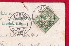 AK STEMPEL ZÜRICH ALBISGÜTLI 1904, KNABENSCHIESSEN