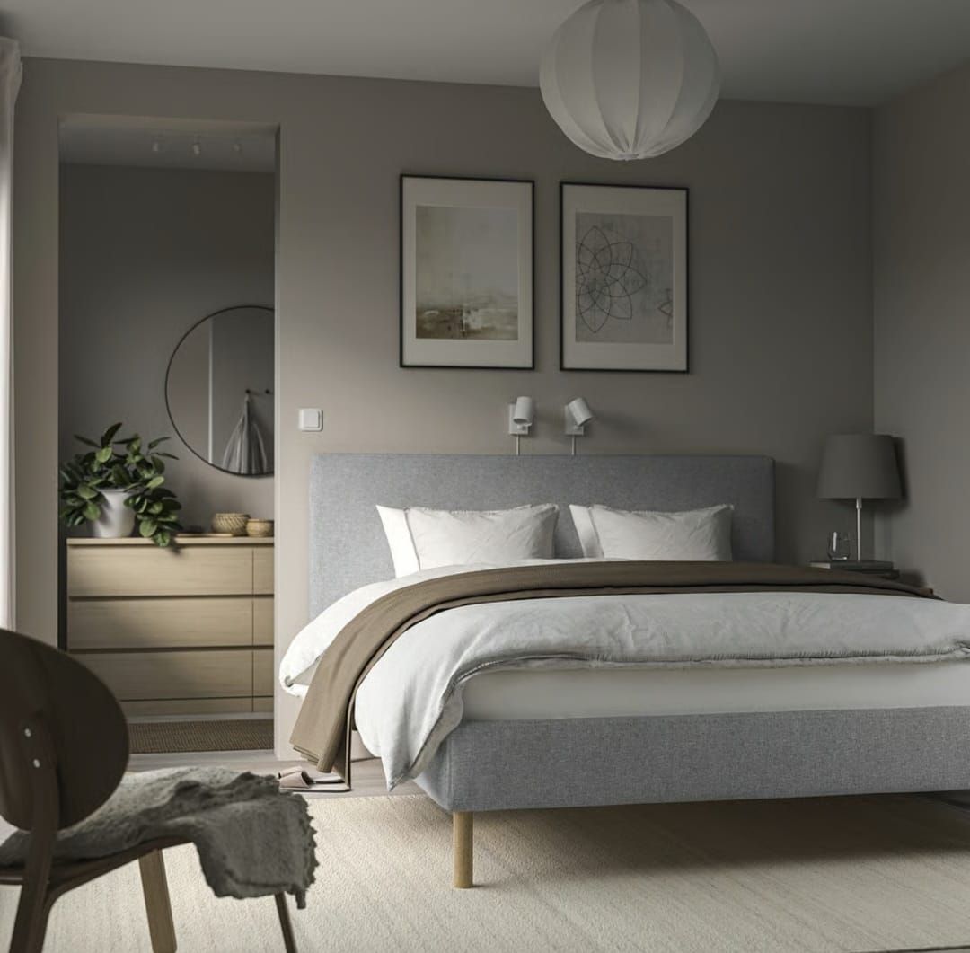 Ikea Letti: TÄRNKULLEN upholstered bed frame - 180x200cm – Usato da Basel venduto da vin_xf9k