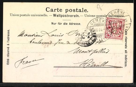 Cartoline postali: AK Genève, Eglise Russe, 1904 – Usato da Berlin venduto da bartko-reher 1