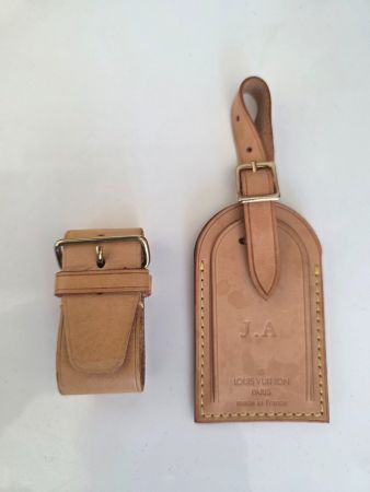 Louis Vuitton leder Tag Anhänger 100% Original