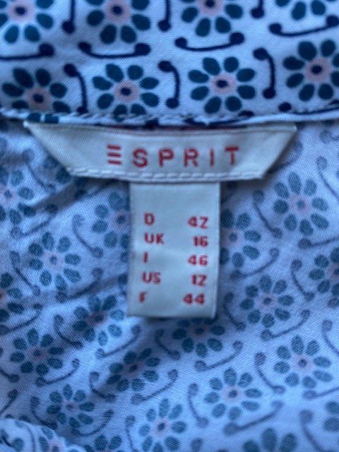 Esprit Camicette: Bluse mit Muster, Grösse 42 - Top Zustand! – Usato da Ergisch venduto da July64 3