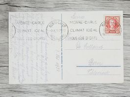 CL04 Carte Postale + Timbre Monaco 1933