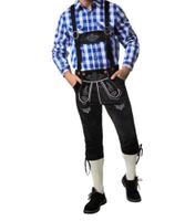 neue Kunstlederhose Oktoberfest, schwarz, Grösse L