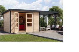 Gartenhaus Jupiter 5 SET, naturbelassen - Gratis Versand