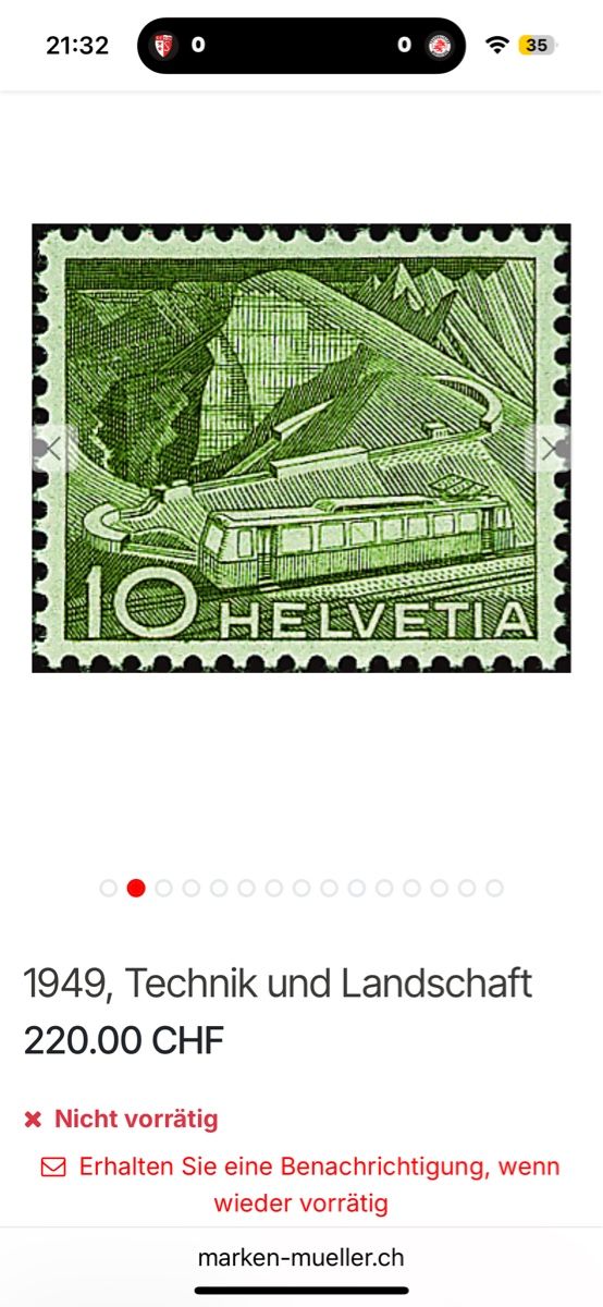 Tutti i francobolli: 135 Schweizer Briefmarken1949, Technik und Landschaft – Usato da Zürich venduto da engebrunau 2