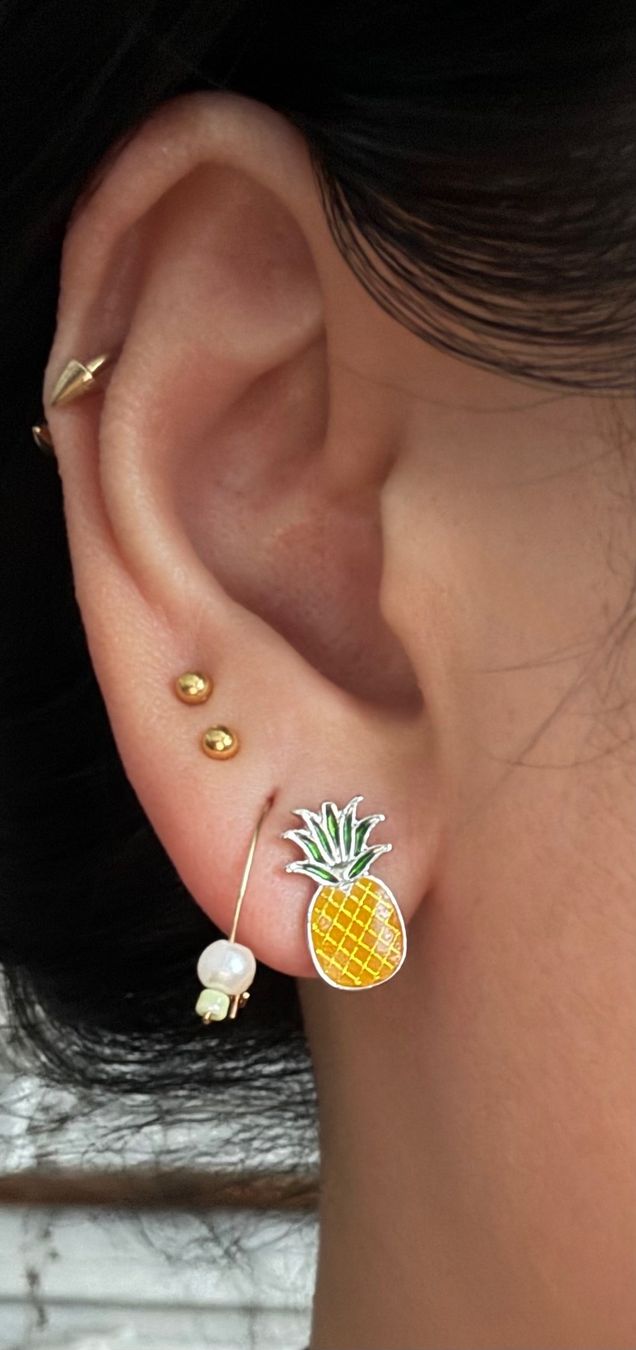 Ohrringe & -stecker: Pineapple stud earrings – Gebraucht aus Zürich von kri_zhv2 1
