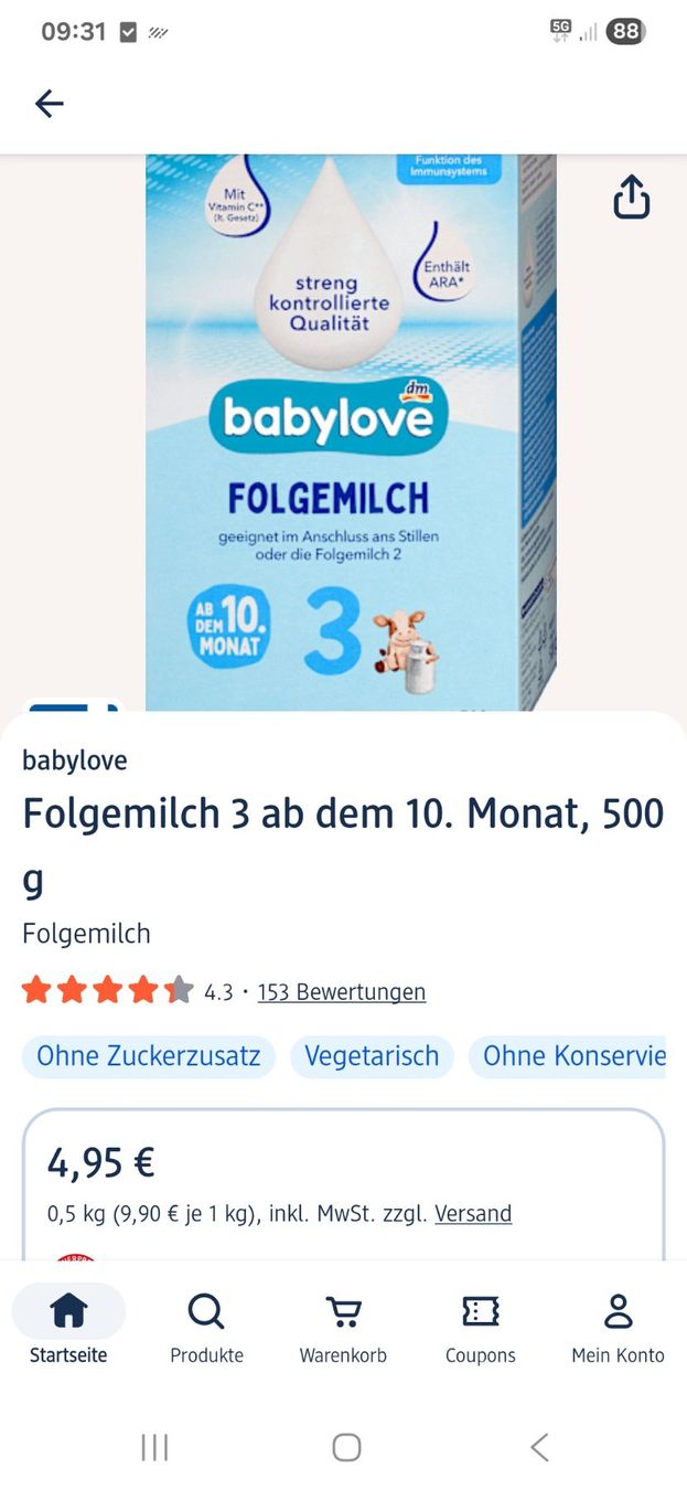 Cibi & Specialità: Babylove folgemilch und Kindergetränk – Usato da Schönenwerd venduto da Chez_Mimi 4