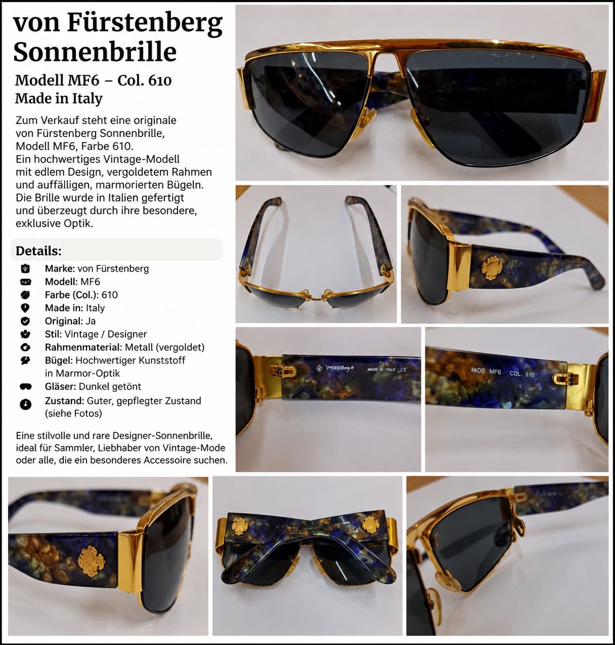 Lunettes & Verres: Fürstenberg Sonnenbrille  – D'occasion à St. Moritz par edo_9rgm