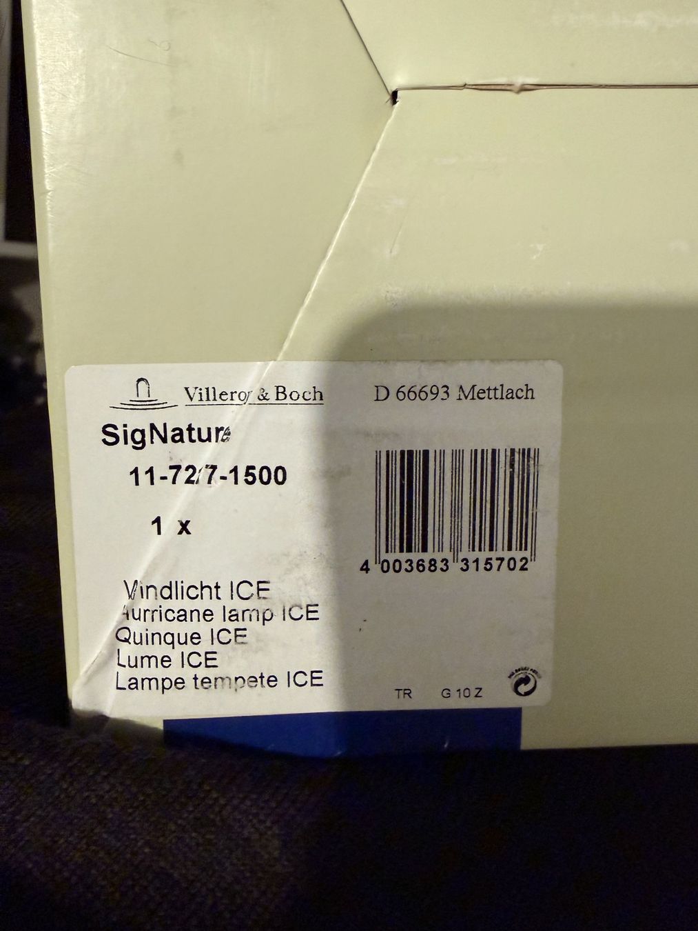 Villeroy & Boch Tutte le decorazioni: Villeroy & Boch "ICE" Windlicht, Originalverpackt – Usato da Schlieren venduto da CP2005 2
