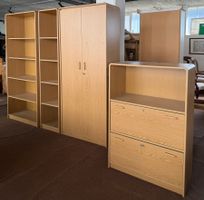 Büromöbel Set Holzregale Schrank Rolladenschrank gebraucht