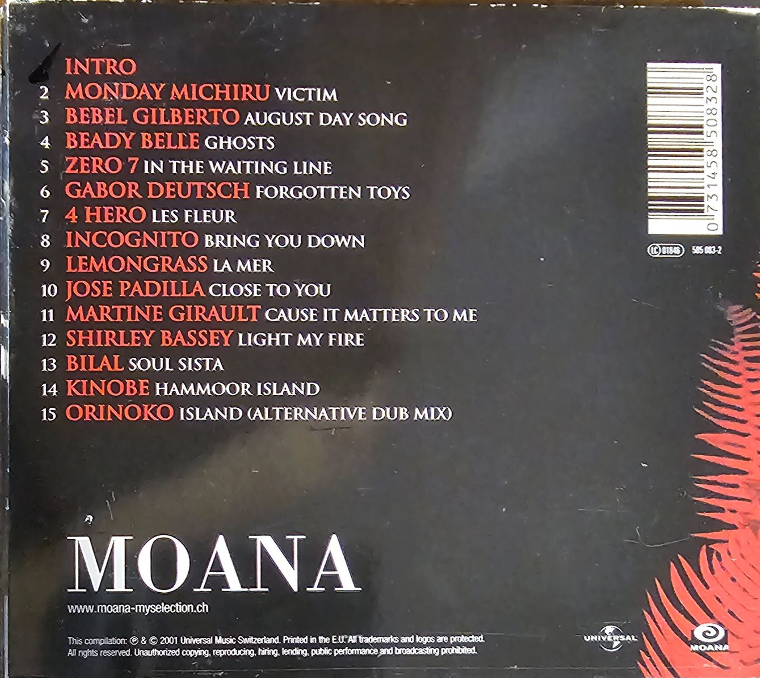 CD: Mahara Mc Kay – Moana - My Selection – Usato da Wahlen b. Laufen venduto da Cg10 2
