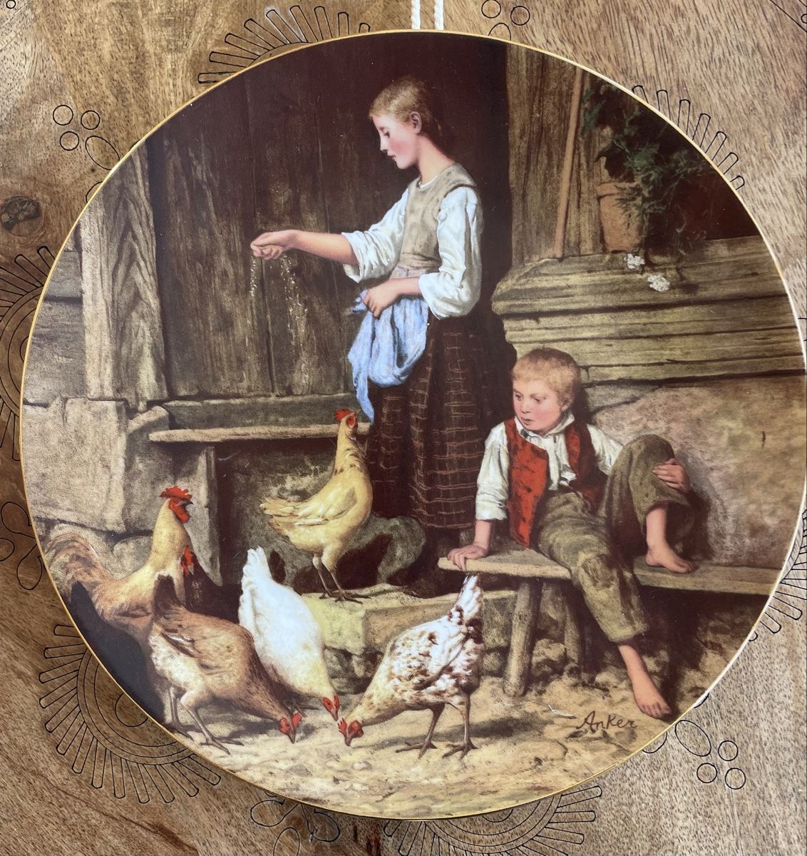 Piatti: Assiette de collection Albert Anker, Suisse Langenthal – Usato da Biel/Bienne venduto da Muriel0604