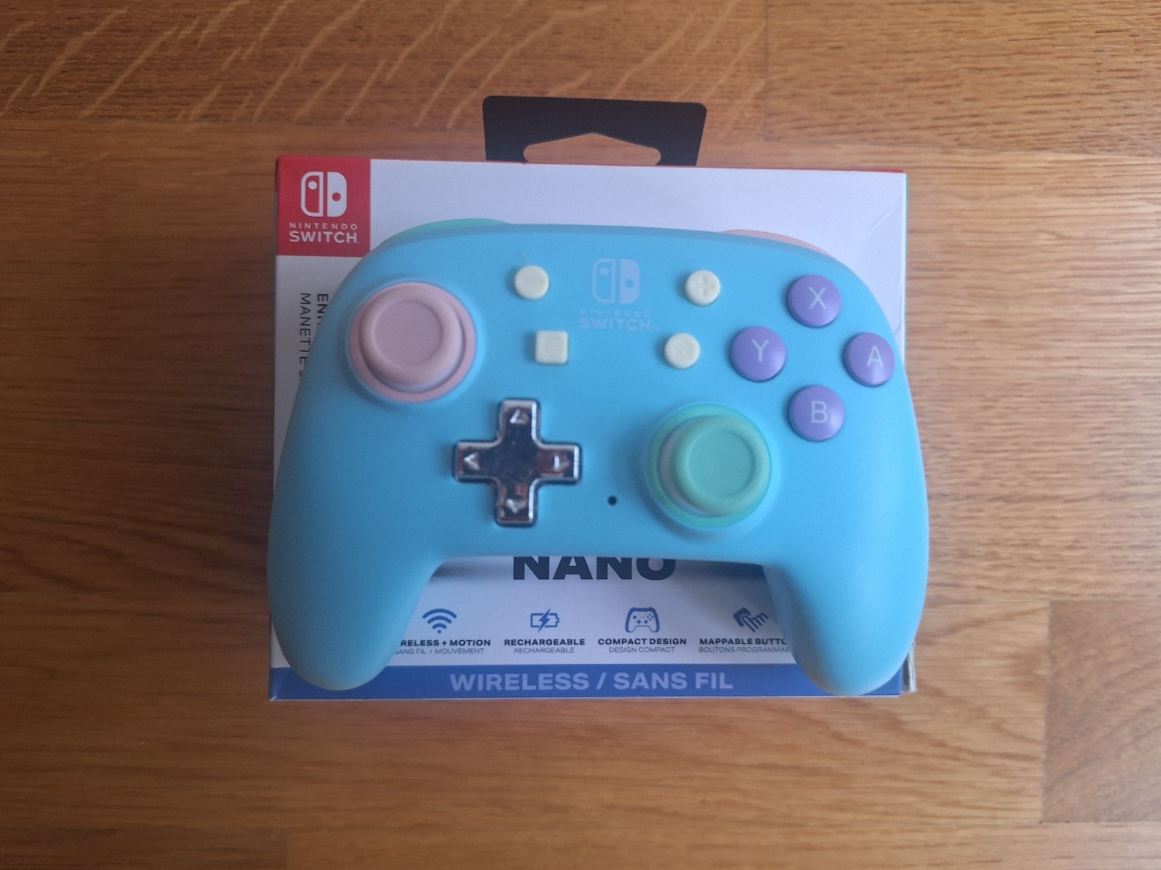 Nintendo Konsolen: "Cotton candy" Nano Wireless Controller Nintendo Switch Blue – Gebraucht aus Genève von fab_9dns 3