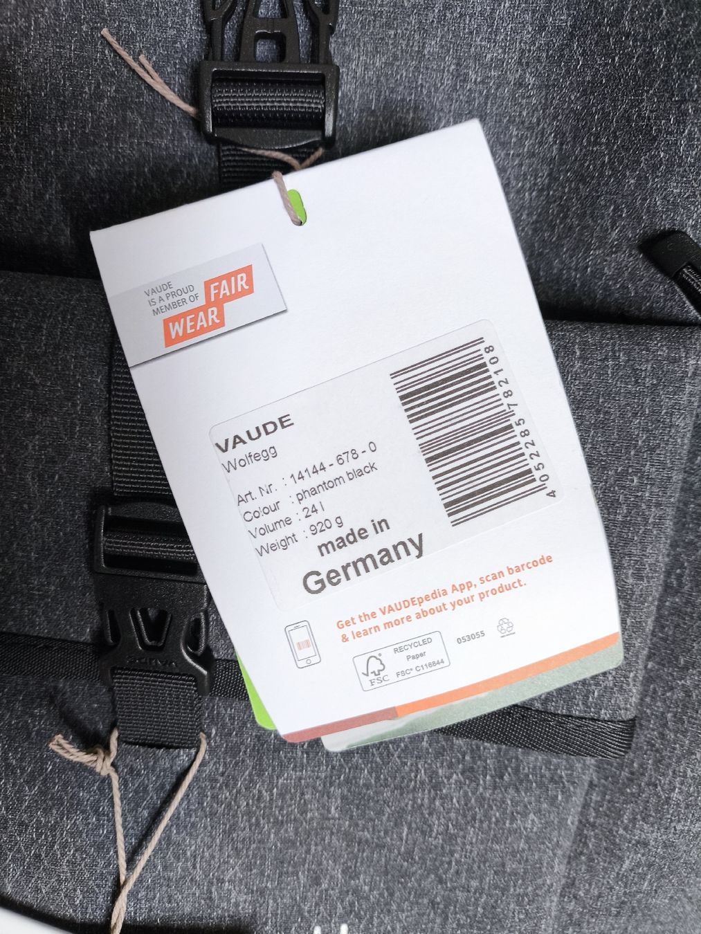 Vaude Zaini: Vaude Wolfegg +Egg Rucksack phantom black - NEU! – Nuovo e nell'imballaggio originale da Bern venduto da stefsvolta 3