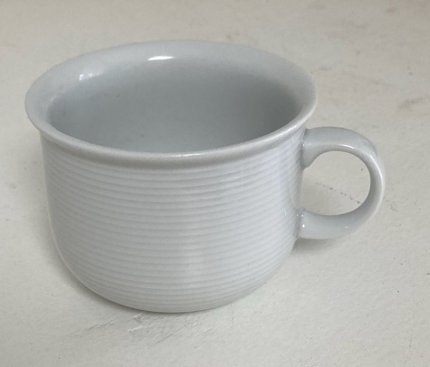 Cosy & Trendy Quintana Kaffeetasse – Porzellan, 45 Cl, Blau Mit Bernstein- Und Grau-Akzenten