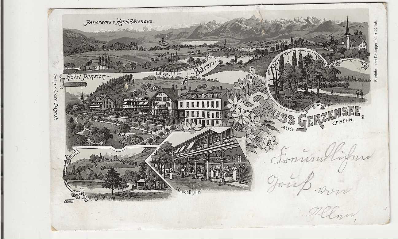 Cartoline postali: Gerzensee, Litho, 1903 – Usato da Spiez venduto da Niesen20