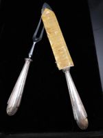 Tranchiermesser mit Gabel Versilbert