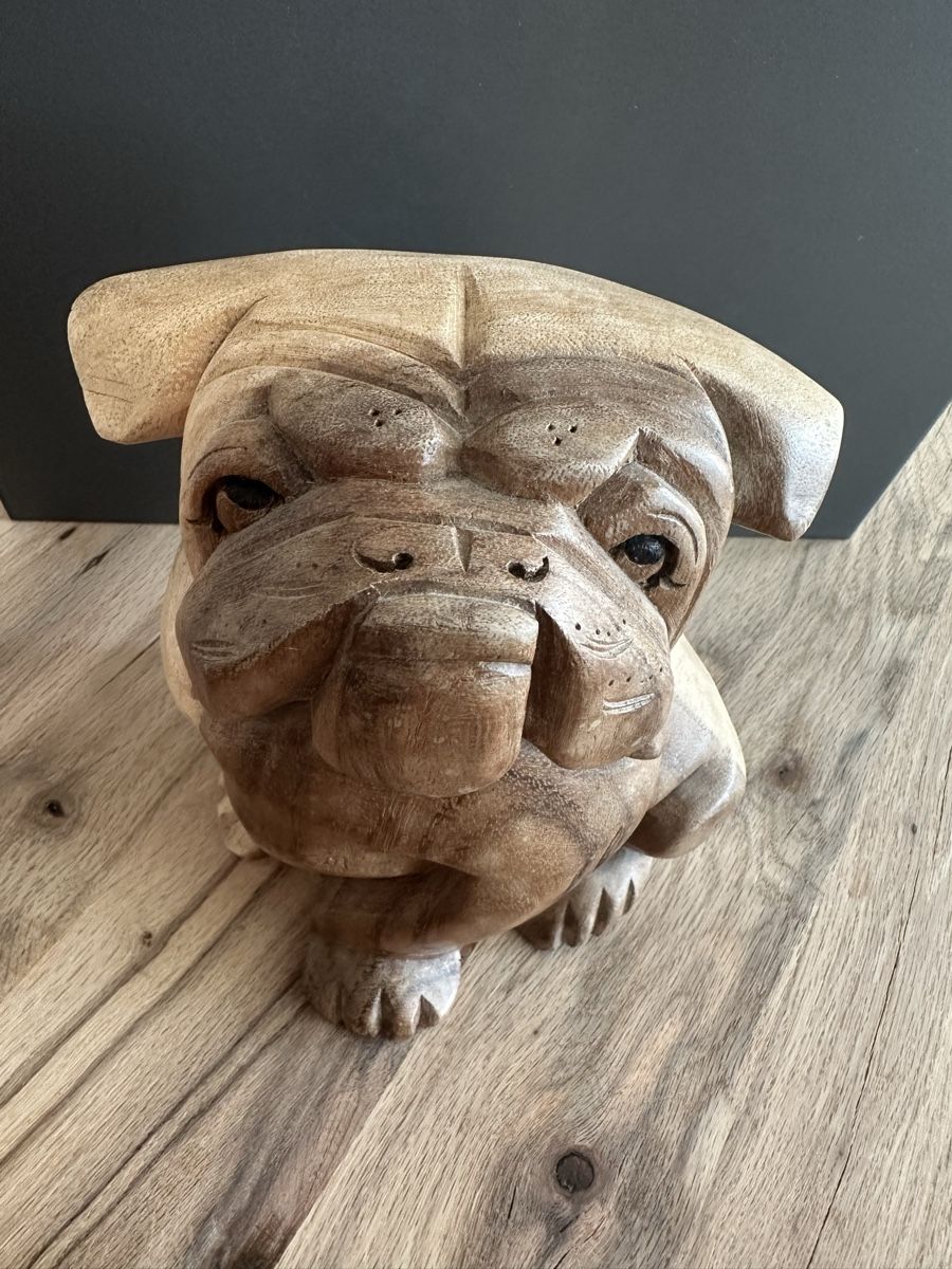 Statuette: Holzfigur Bulldogge – Nuovo (secondo la descrizione) da Glattbrugg venduto da SMusic98 2