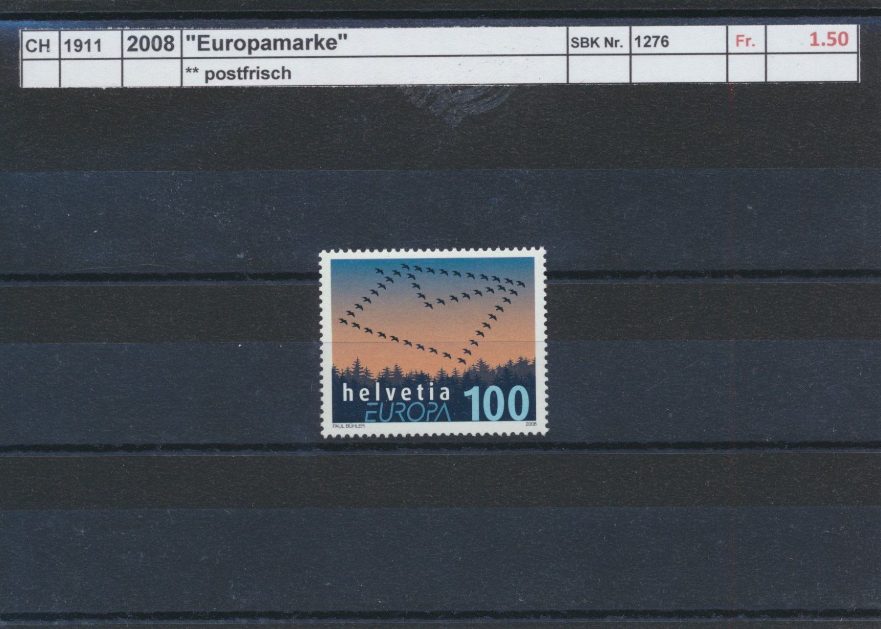 Alle Briefmarken: 2008 "Europamarke", ** postfrisch – Neu (gemäss Beschreibung) aus Winterthur von Zupogeru