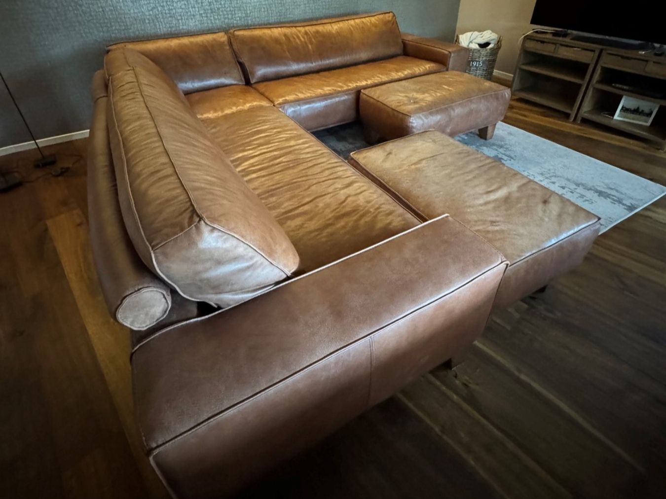 Divani: Edles Echtleder-Ecksofa zu verkaufen – Usato da Huttwil venduto da wiese6 2