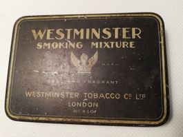 antike Tabakdose aus Blech Westminster London