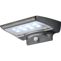 Solar-Wandleuchte dunkelgrau 8 LED weiss mit Bewegungsmelder