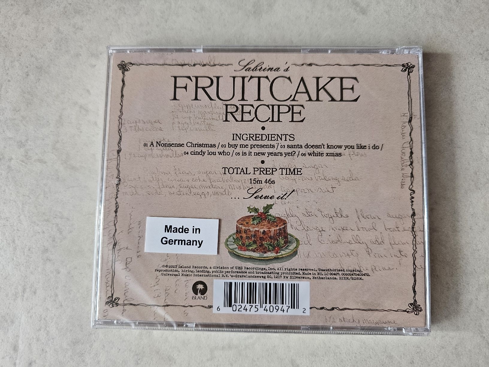 CD: Sabrina Carpenter  -  Fruitcake EP  /  Fabrikneu – Nuovo e nell'imballaggio originale da Schneisingen venduto da backstore24 1