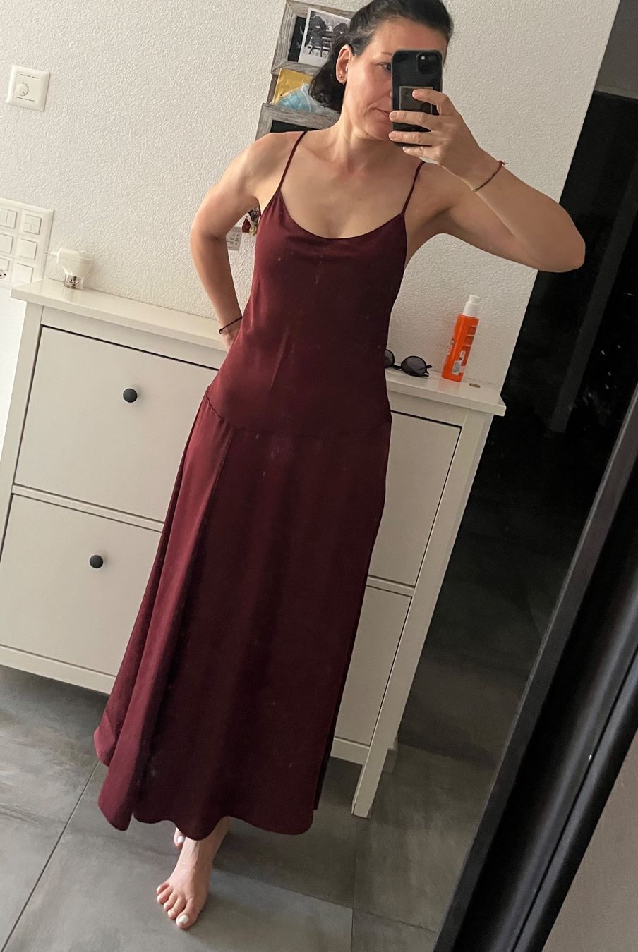 Massimo Dutti Vestiti: Maroon Maxi Dress by Massimo Dutti Size S – Nuovo e nell'imballaggio originale da Bözberg venduto da Vally_Free 5