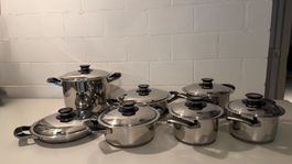 AMC Kochtopfset 14-teilig – 7 Töpfe/Pfannen + 7 Deckel