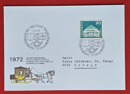 TAG DER BRIEFMARKE CHUR SAMEDAN GRAUBÜNDEN SCHWYZ 1972