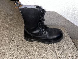 Lederstiefel mir Stahlkappen, Schwarz, Grösse 40, Pure Trash