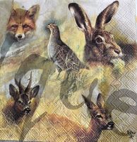 Serviette wild animals collage (1347) 2Stk.
