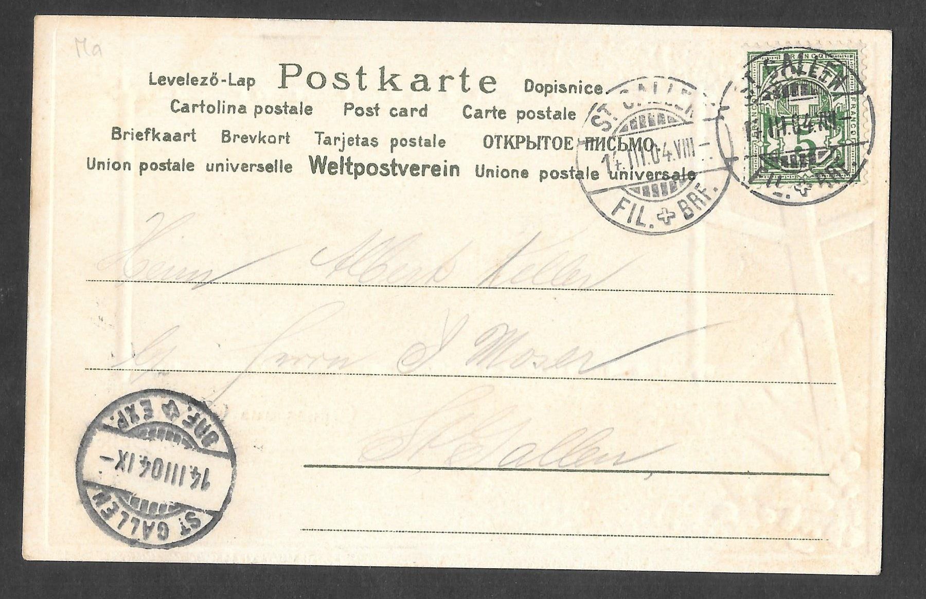 Cartoline postali: Gossau Prägekarte – Usato da Olten venduto da clotaldi 1