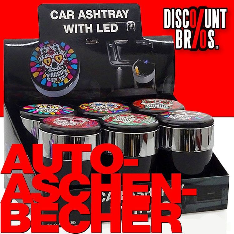 Tragbarer Auto Aschenbecher | Aluminium Design | Geruchsversiegelt & Staubfrei