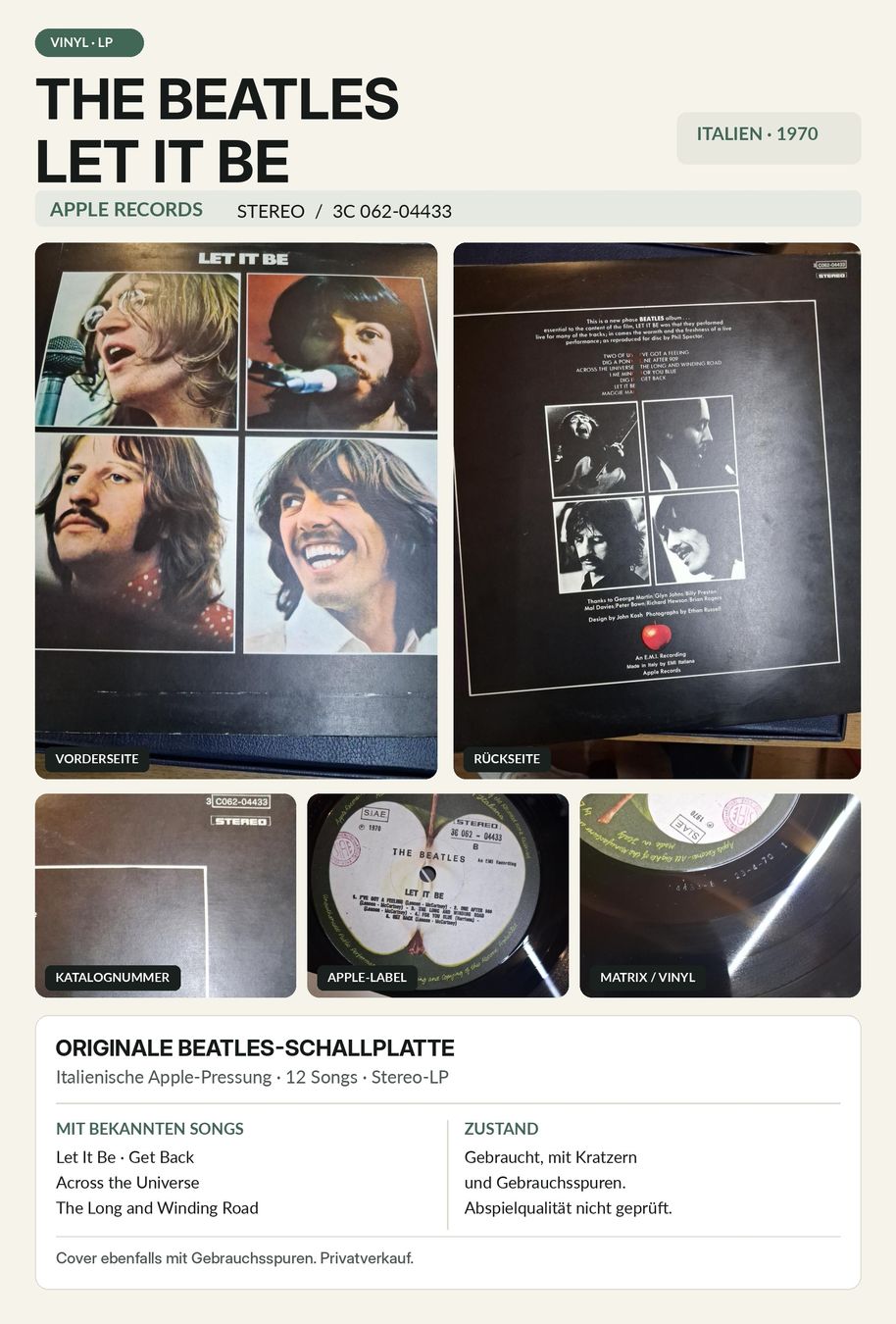 Vinyles: the beatles schallplatte  – D'occasion à St. Moritz par edo_9rgm