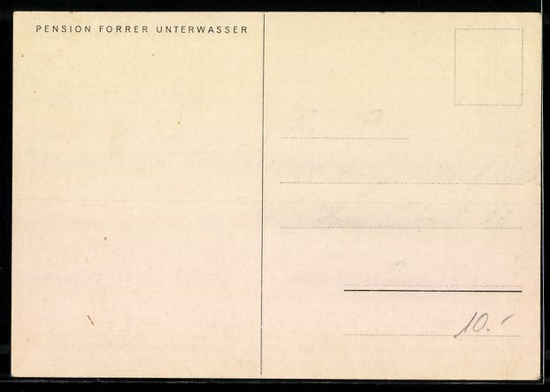 Cartoline postali: Unterwasser, Ortsansicht mit Pension For – Usato da Berlin venduto da bartko-reher 1
