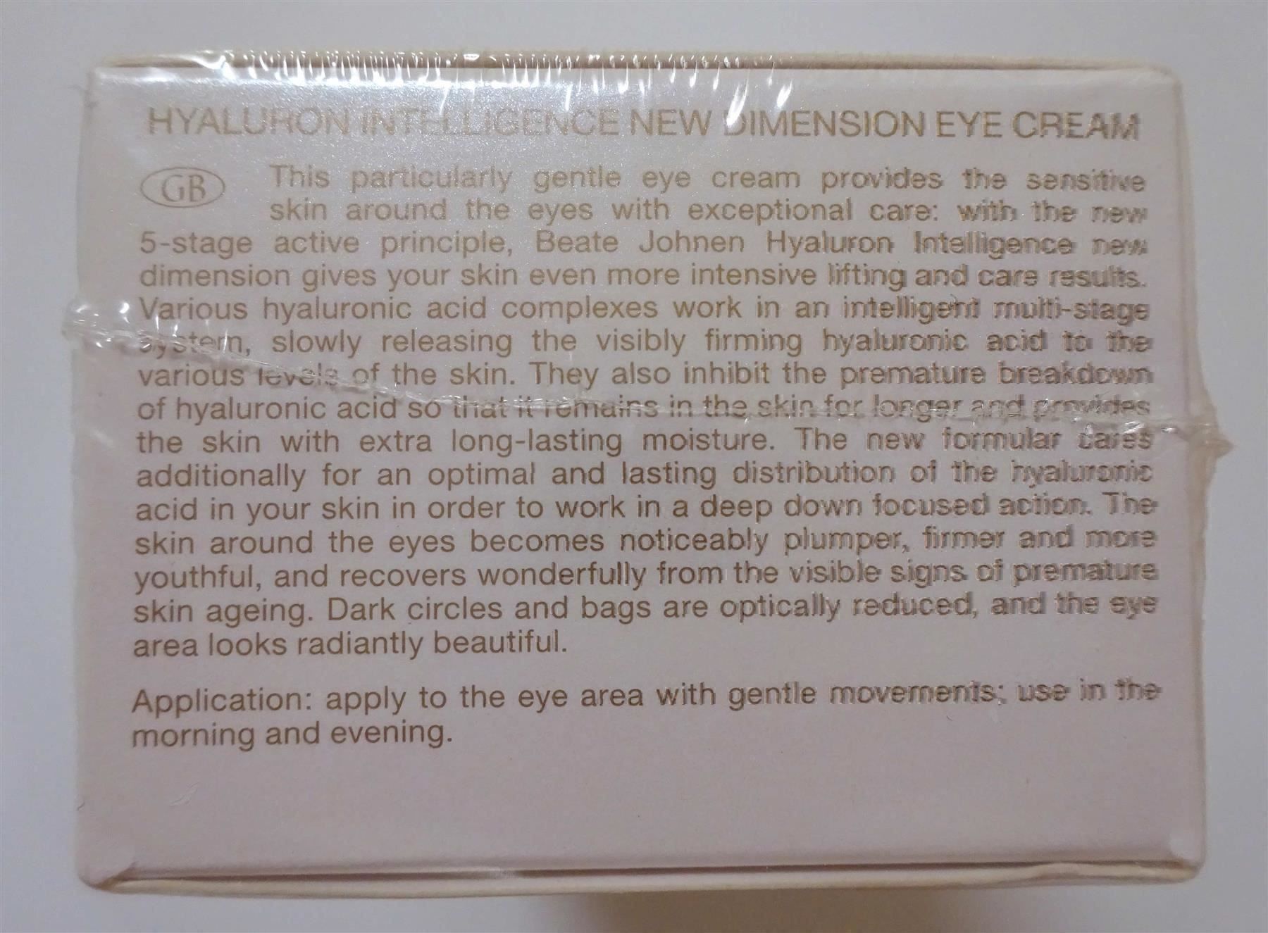 Cura del viso: Neu: Beate Johnen - 2x Eye Cream – Nuovo e nell'imballaggio originale da Zofingen venduto da Justizia_01 4