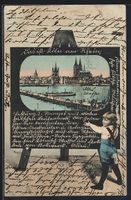 Schultafel-AK Köln a. Rh., Stadtpanoram