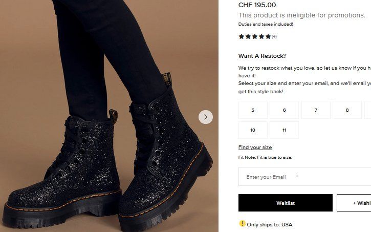 Boots Bottes Dr. Martens Glitter Molly .38 Kaufen auf Ricardo