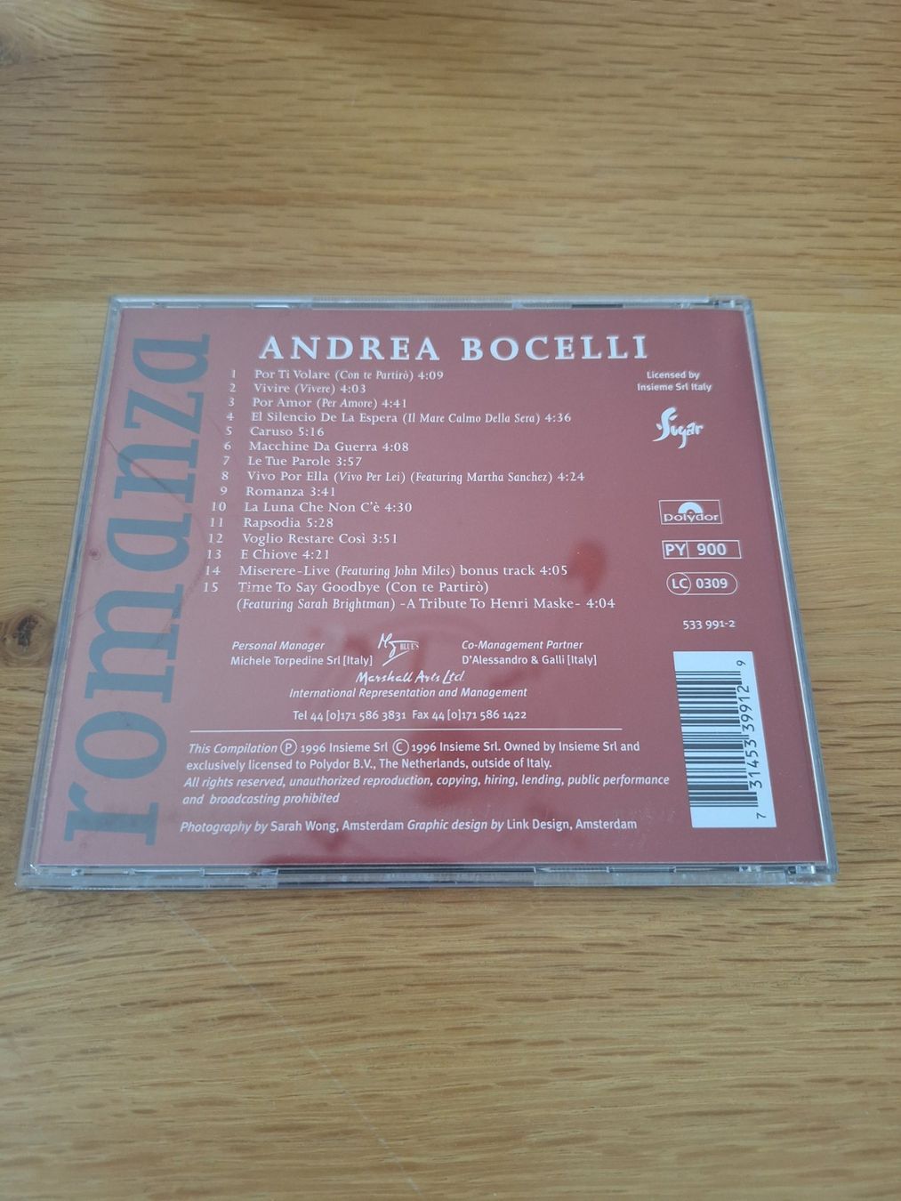 CD: CD Andrea Bocelli – Usato da Wanzwil venduto da chlinih93 1