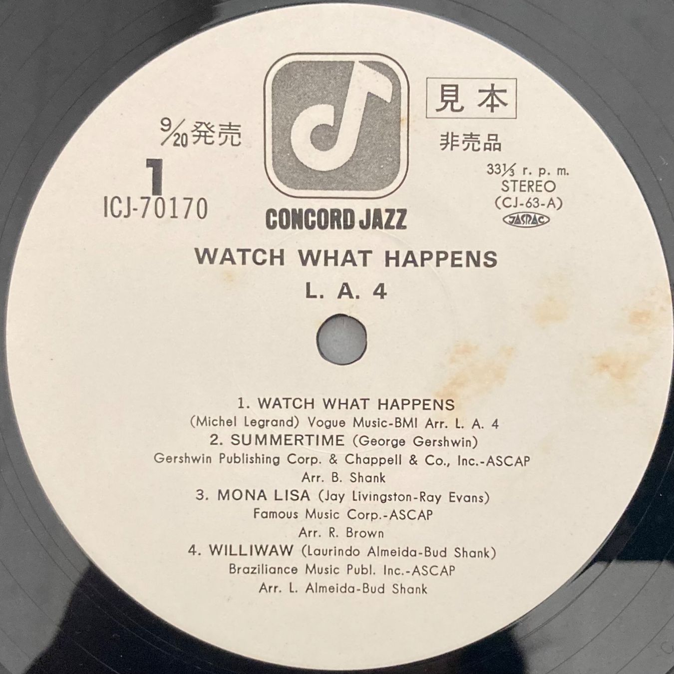 Vinyles: L.A. 4 - WATCH HAPPENS – D'occasion à Poliez-Pittet par Newtown-Records 3