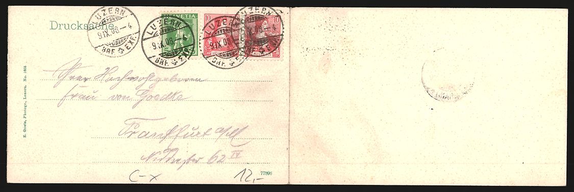 Cartes postales: Klapp-AK Luzern, Panorama mit Bergen – D'occasion à Berlin par bartko-reher 1