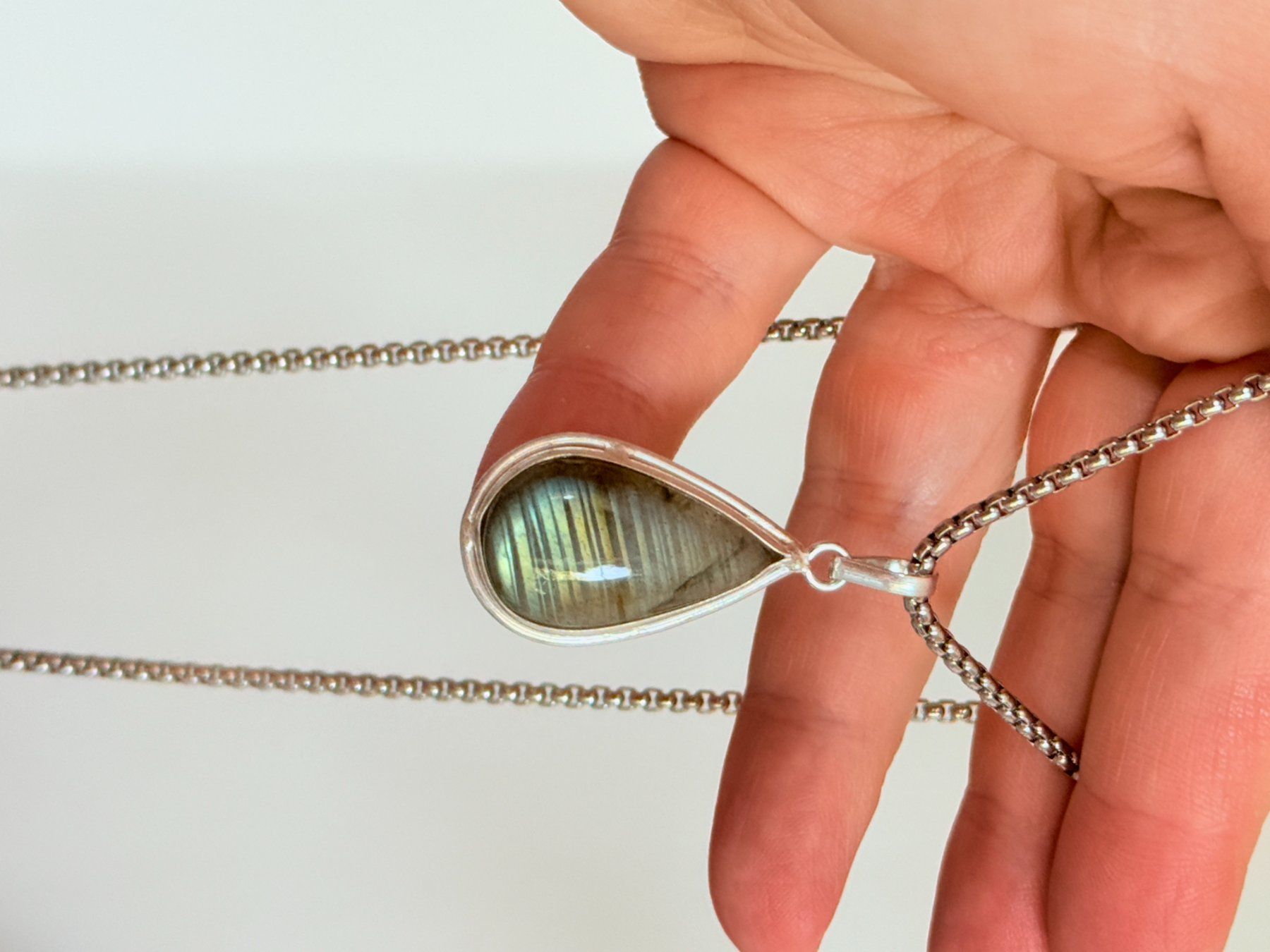 Catenine: Collier labradorite, élégant et tendance ✨ – Nuovo e nell'imballaggio originale da Genève venduto da AWWA 9